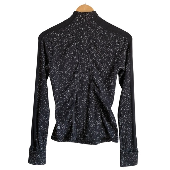 Lululemon Run Briskly 1/2 Zip Top 4 Magnetized Jacquard Black Speckled - Picture 11 of 16